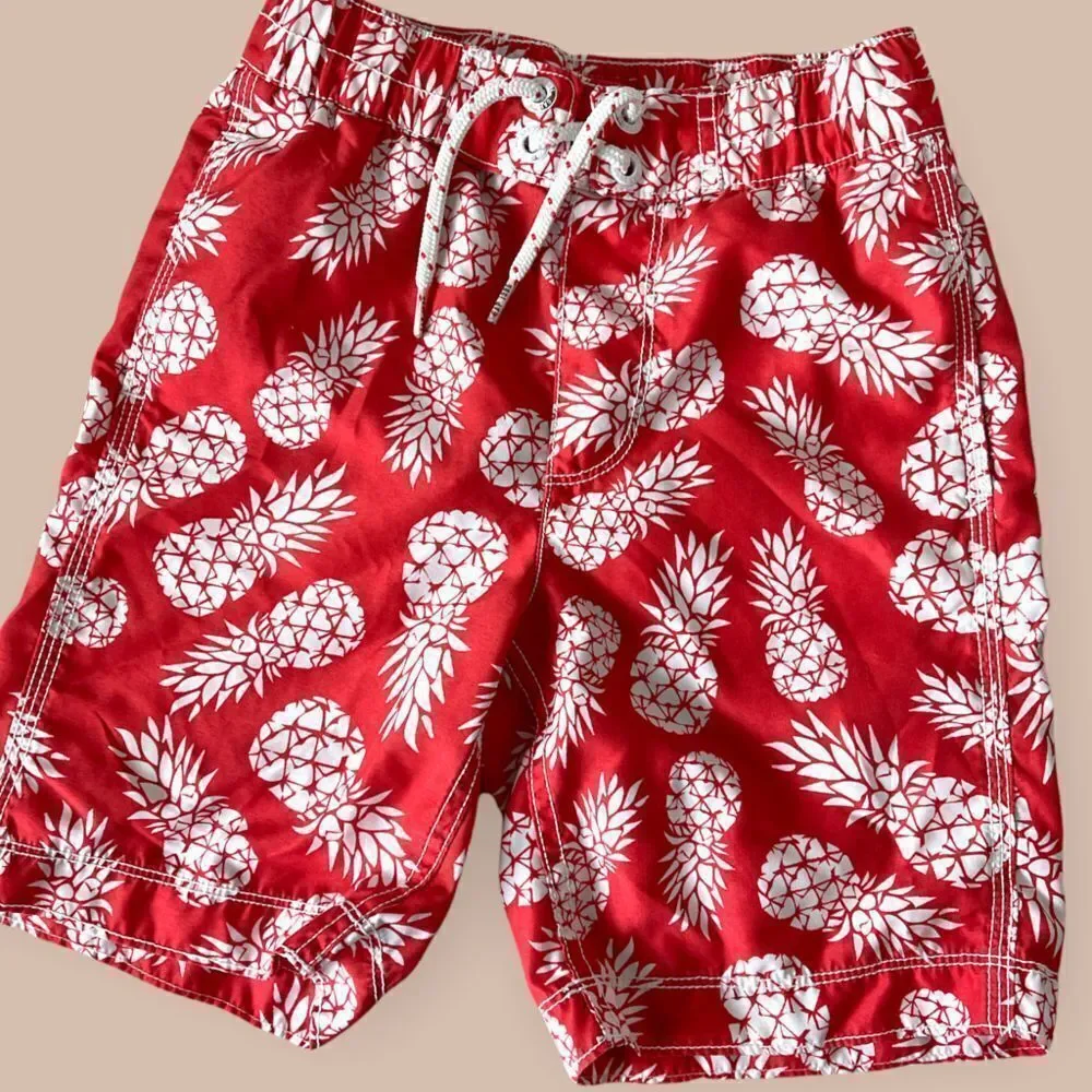 GAP Kids Swim Trunk, Size S - Color Orange / white